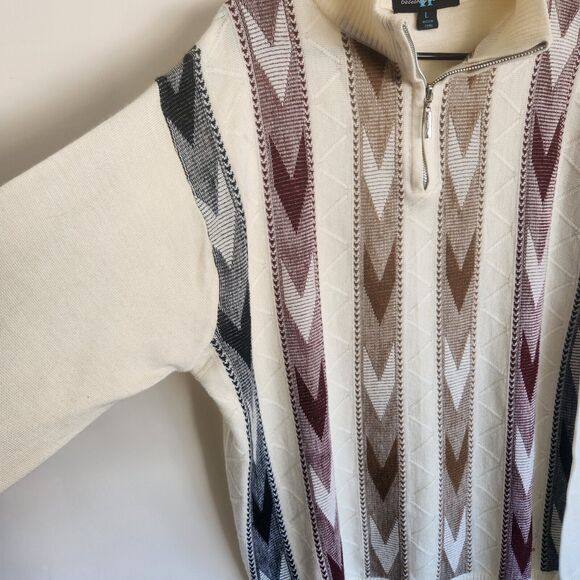 Steve Harvey Celebrity Edition 1/4 Zip Long Sleeve Sweater Men's Large 0741 - Picture 8 of 12